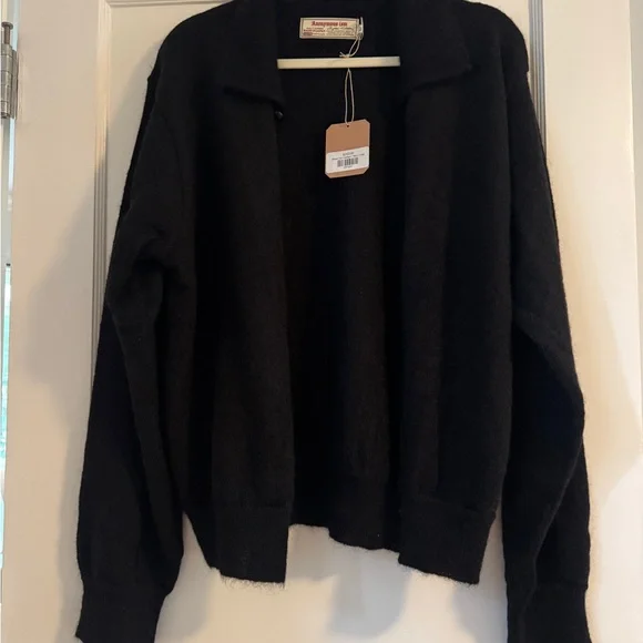 Anonymous Ism Mohair Polo Cardigan - Size L (Men’s) NWT